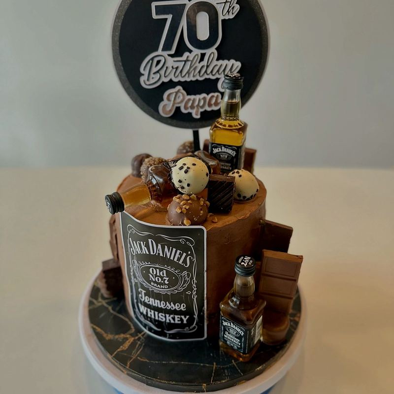 Chocolate cake for a 70th birthday